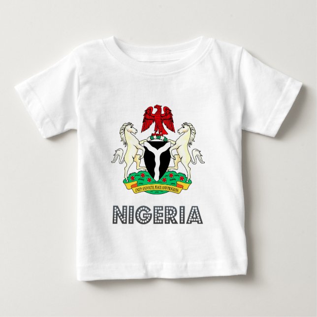 Nigeria Coat of Arms Baby T-Shirt (Front)