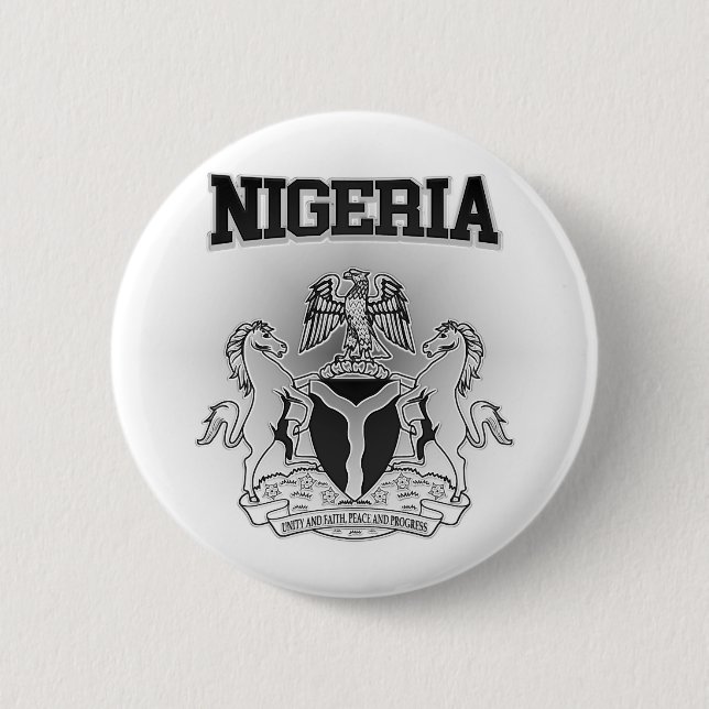 Nigeria Coat of Arms Button (Front)