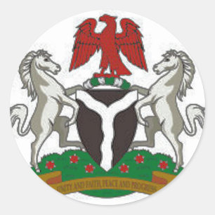 Nigeria Coat of Arms Classic Round Sticker