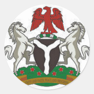 Nigeria Coat of Arms Classic Round Sticker