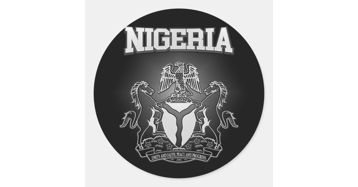 Nigeria Coat of Arms Classic Round Sticker Zazzle