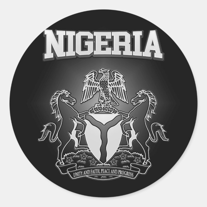Nigeria Coat of Arms Classic Round Sticker