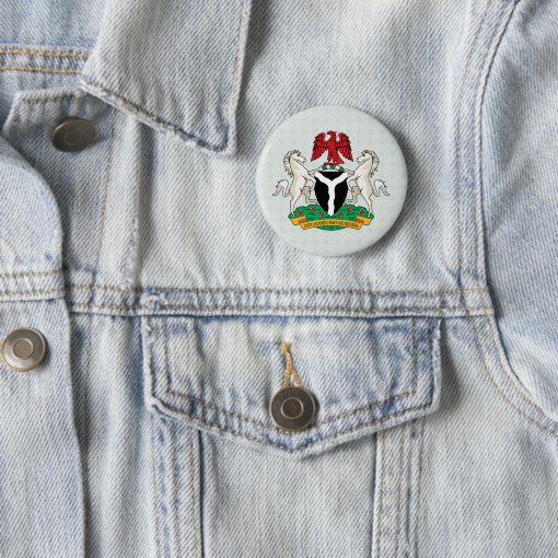 Nigeria Coat Of Arms Detail Button Zazzle 