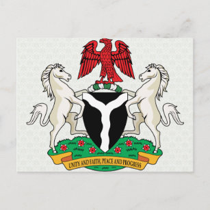 Nigeria Coat of Arms detail Postcard