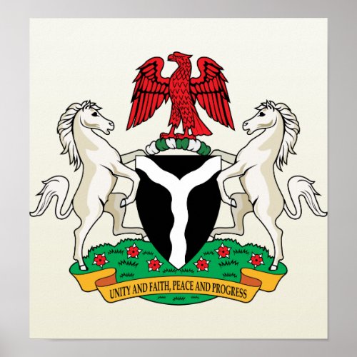 Nigeria Coat of Arms detail Poster