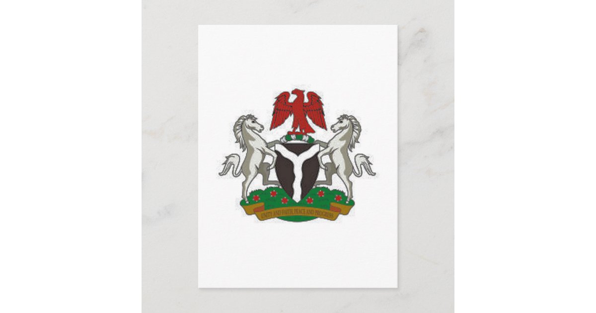 Nigeria Coat Of Arms Postcard Zazzle 