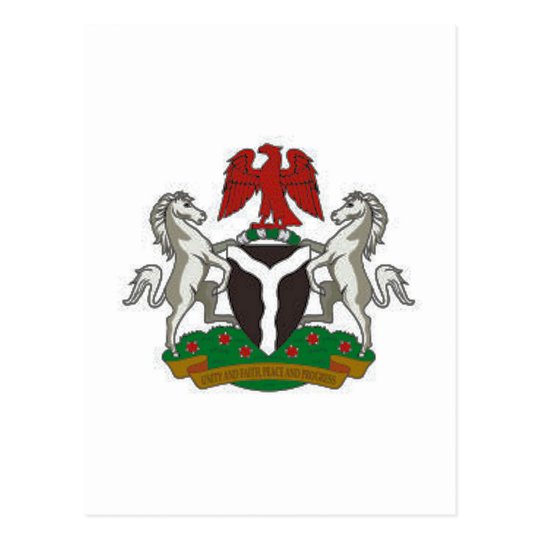 Nigeria Coat Of Arms Postcard 