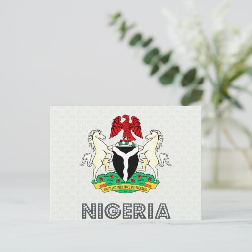 Nigeria Coat Of Arms Postcard Zazzle 