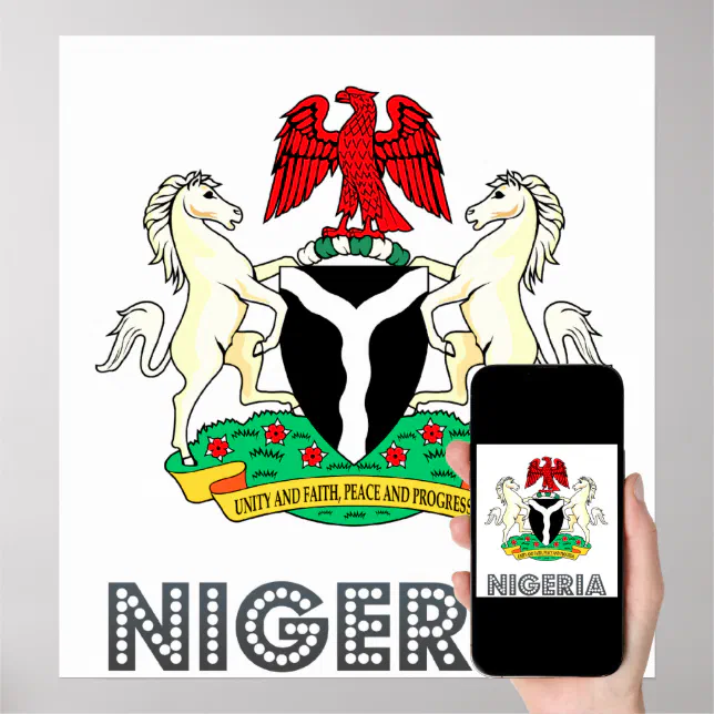 Nigeria Coat of Arms Poster Zazzle