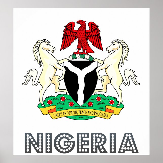 Nigeria Coat of Arms Poster (Front)