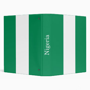 Nigeria Flag 3 Ring Binder