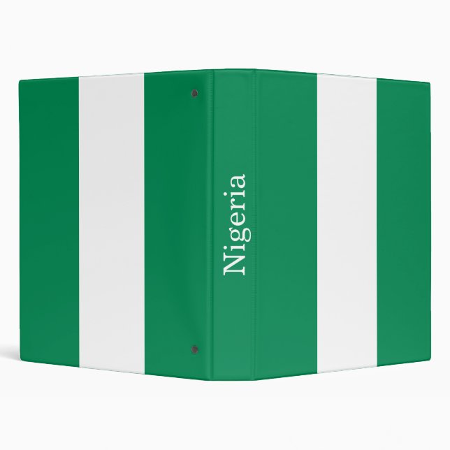 Nigeria Flag 3 Ring Binder (Background)