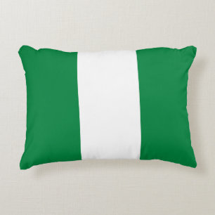 Nigeria flag accent pillow