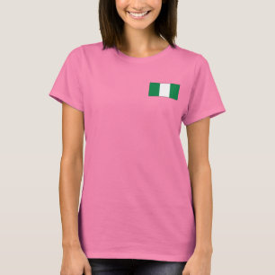 Nigeria Flag and Map dk T-Shirt
