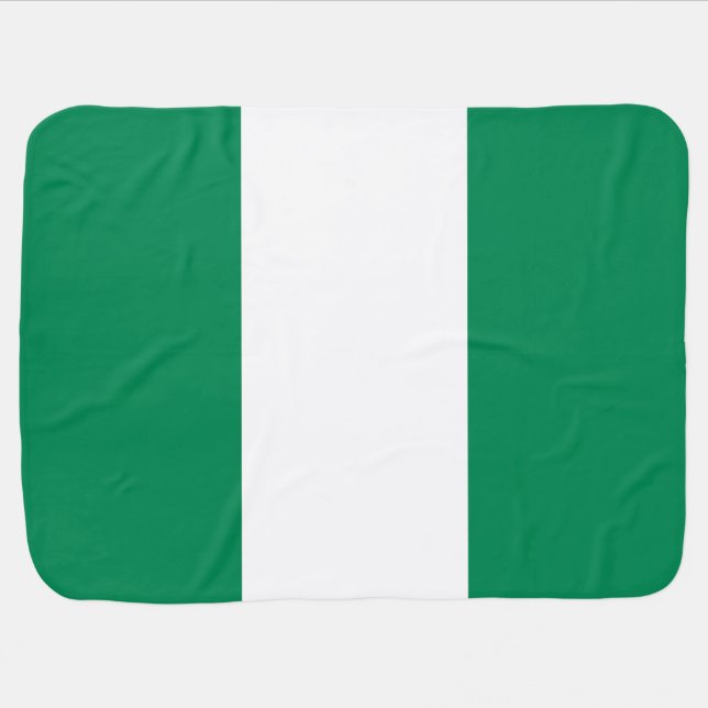 Nigeria Flag Baby Blanket (Horizontal)