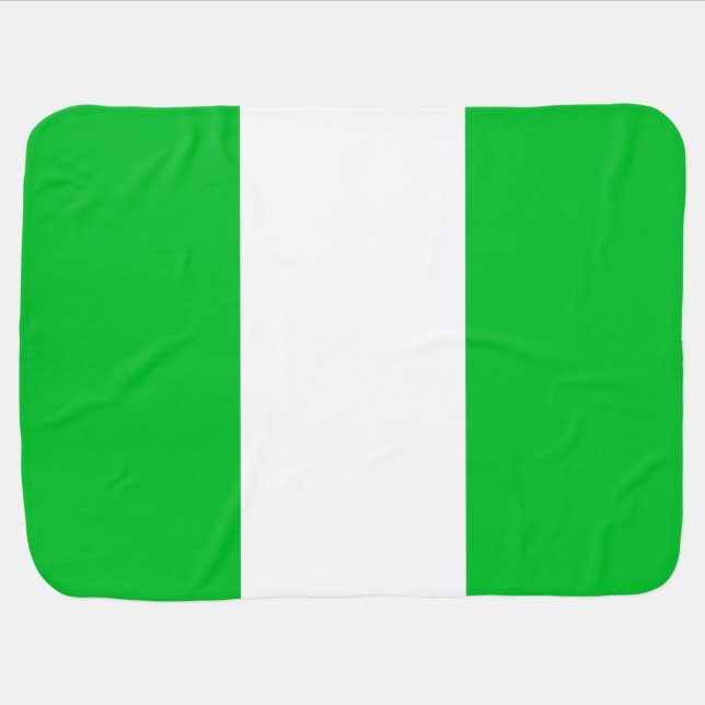Nigeria Flag Baby Blanket (Horizontal)