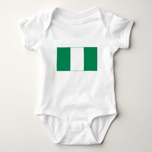 Nigeria Flag Baby Bodysuit (Front)