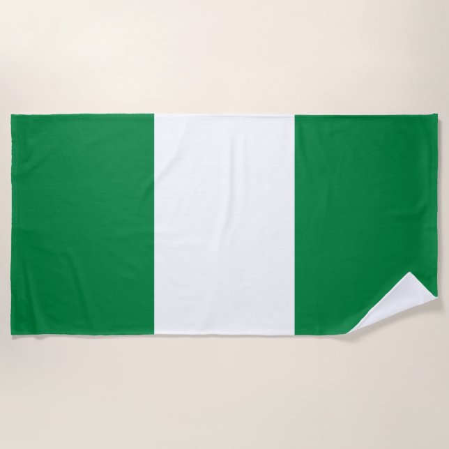 Nigeria flag beach towel (Front)