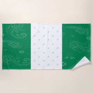 Nigeria Flag Beach Towel