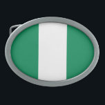 Nigeria Flag Belt Buckle<br><div class="desc">Patriotic flag of Nigeria.</div>