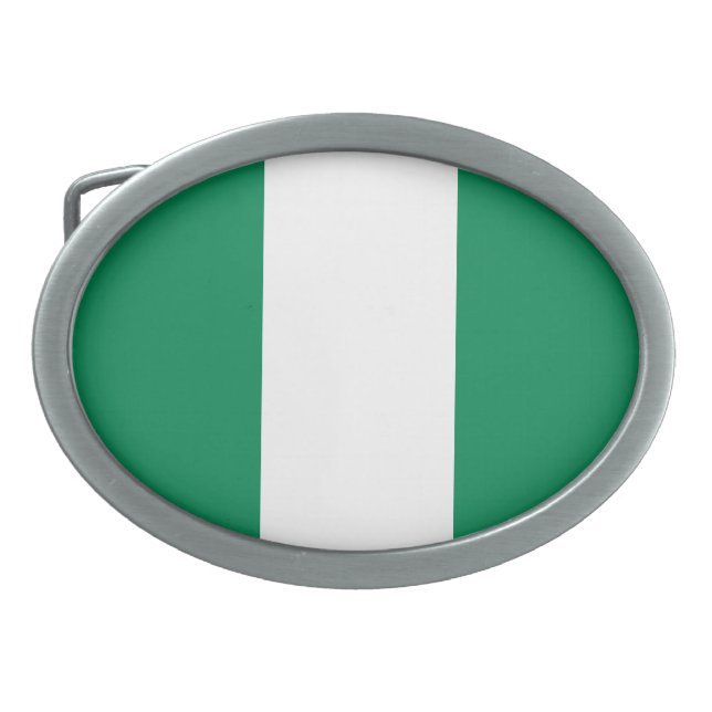 Nigeria Flag Belt Buckle (Front)