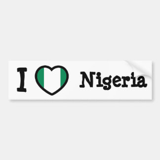 Nigeria flag bumper sticker