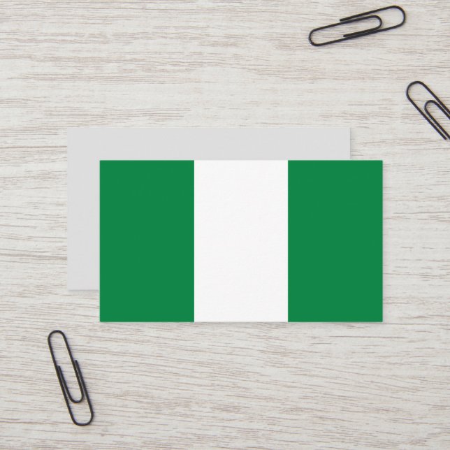 Nigeria flag business card (Front/Back In Situ)