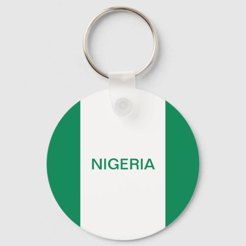Nigeria Flag Button Keychain