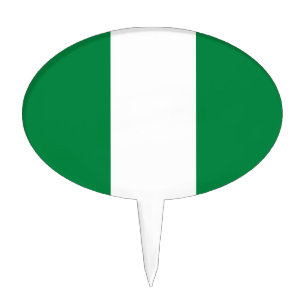 Nigeria flag cake topper