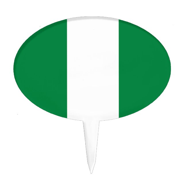 Nigeria flag cake topper (Front)