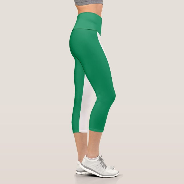 Nigeria Flag Capri Leggings (Right)