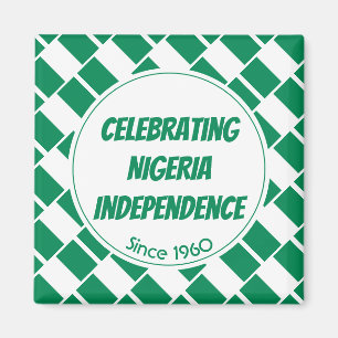 NIGERIA FLAG Celebrating Independence Customized Magnet