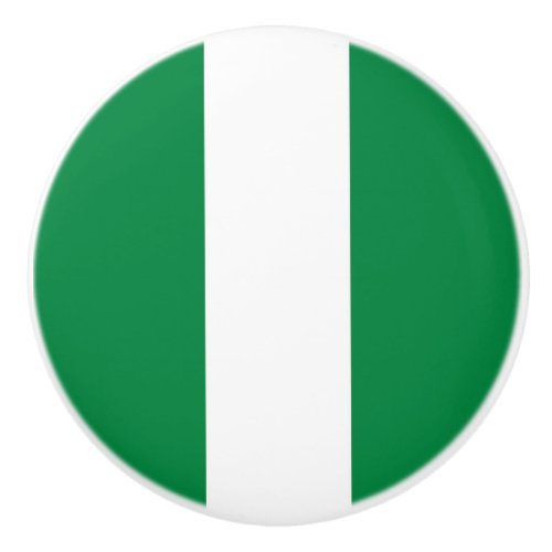 Nigeria flag ceramic knob