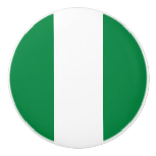 Nigeria flag ceramic knob
