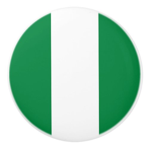Nigeria flag ceramic knob