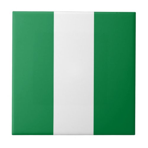 Nigeria flag ceramic tile