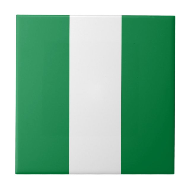 Nigeria flag ceramic tile (Front)