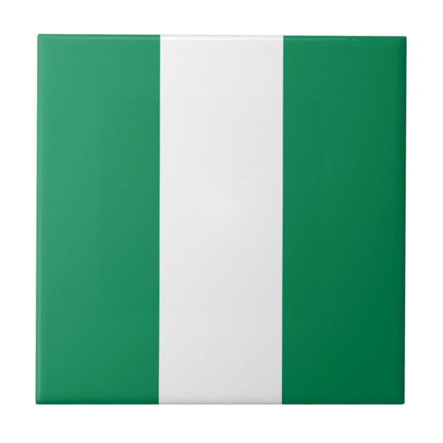 Nigeria Flag Ceramic Tile (Front)