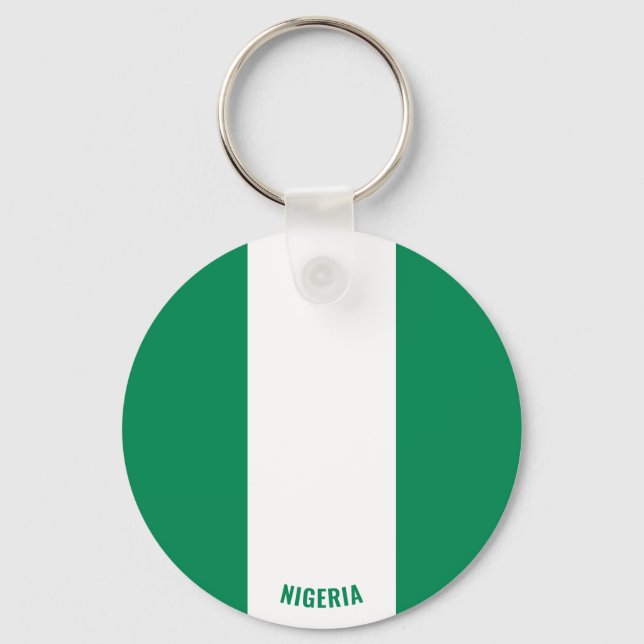 Nigeria Flag Charming Patriotic Keychain (Front)