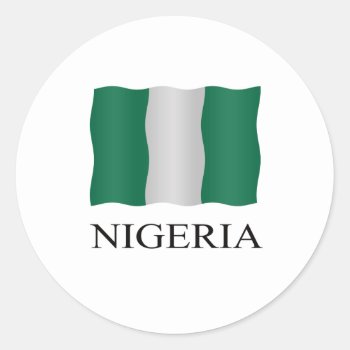 Nigeria Flag Classic Round Sticker by Funkyworm at Zazzle
