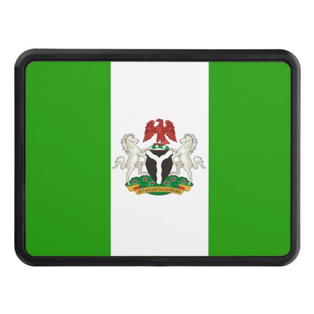 Nigeria flag-coat of arms    hitch cover (Front)