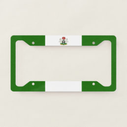 Nigeria flag-coat of arms license plate frame