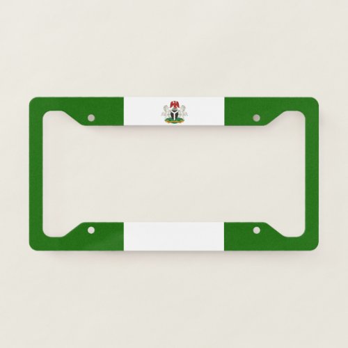 Nigeria flag_coat of arms license plate frame