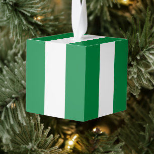 Nigeria flag cube ornament