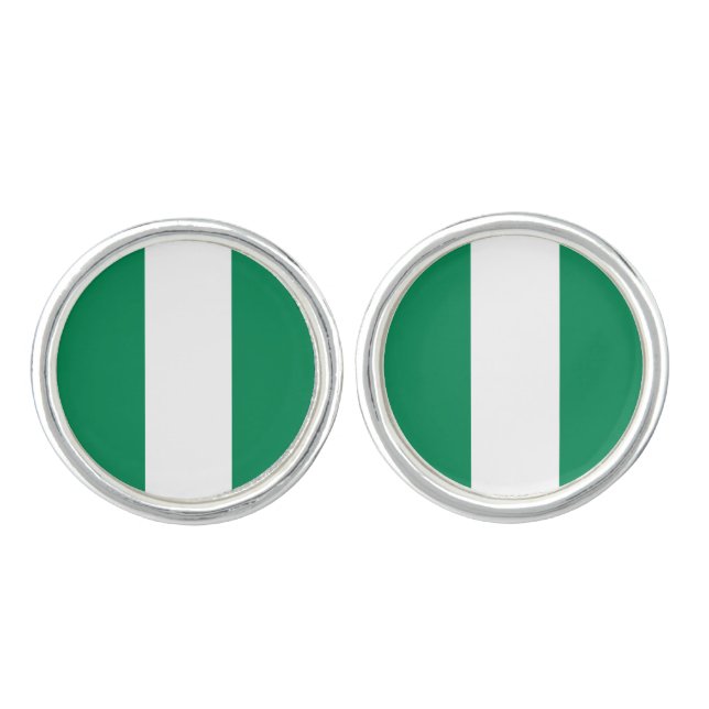 Nigeria Flag Cufflinks (Front)