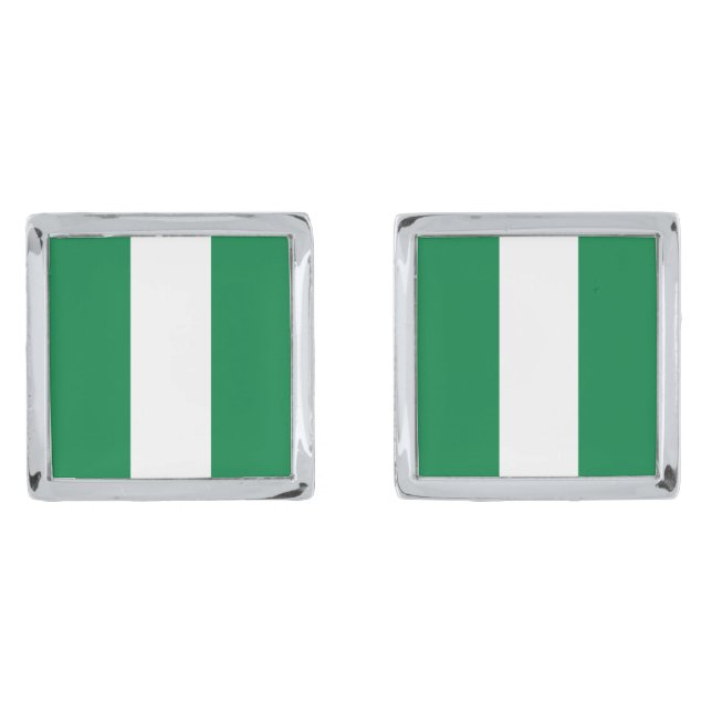 Nigeria Flag Cufflinks (Front)