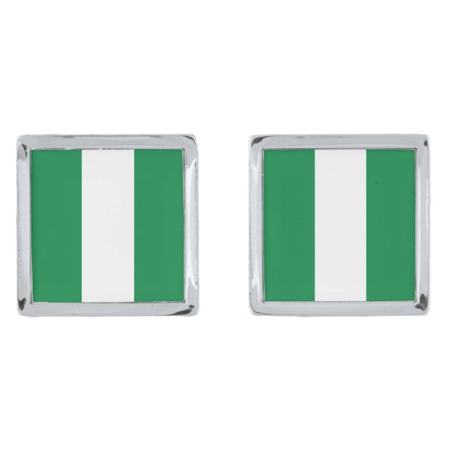 Nigeria flag cufflinks (Front)