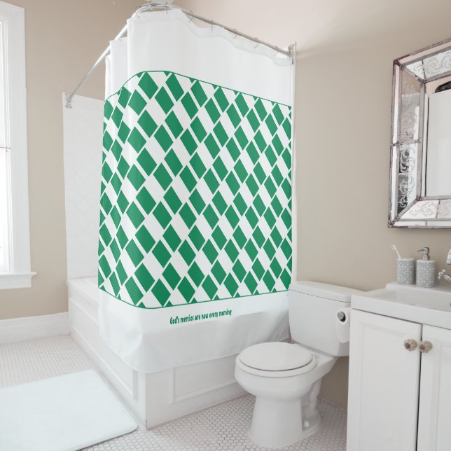 NIGERIA FLAG Customized Scripture Nigerian Shower Curtain (In Situ)