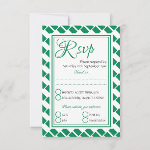 NIGERIA FLAG Customized Scripture Stylish Wedding RSVP Card