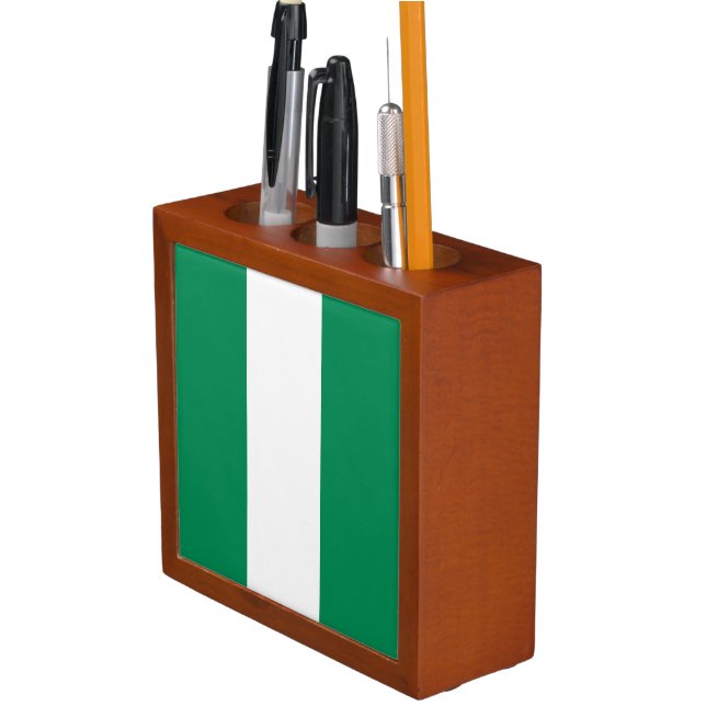 Nigeria Flag Desk Organizer (In Situ)